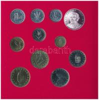 1994. 10f-200Ft (11xklf) "Magyarország pénzérméi" forgalmi sor dísztokban, benne 1994. 200...