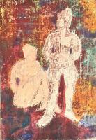 Durkó Gábor (1916-2003), össz. 5 db mű: Női aktok és alakok. Monotípia, papír. Mindegyik jelzett. Eg...