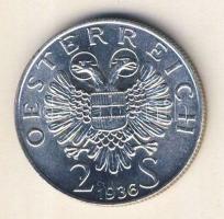 Ausztria 1936. 2Sch Ag "Eugen von Savoyen" T:2