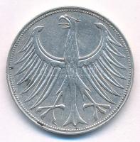 NSZK 1957F 5M Ag T:XF karc, kis patina
FRG 1957F 5 Mark Ag C:XF scratch, small patina
Krause KM# 1...