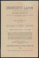 1909 Az Erdészeti Lapok, az Országos Erdészeti Egyesület Közlönye XLVIII. évfolyamának XVII. füzete