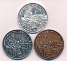 Renner Kálmán (1927-1994) DN "Mátyás király" jelzett Ag, ezüstpatinázott és bronz emlékére...