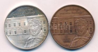 Fritz Mihály (1947-) 1994. "Kossuth Lajos halálának centenáriuma / MÉE-Szeged" ezüstözött ...