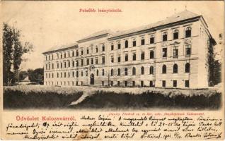 1901 Kolozsvár, Cluj; Felsőbb leányiskola. Dunky Fivérek cs. és kir. udvari fényképészek / girls school (EK)