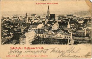 1901 Kolozsvár, Cluj; látkép. Dunky Fivérek cs. és kir. udvari fényképészek / general view (EM)