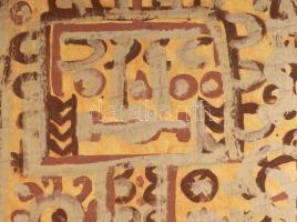 Lipták Pál (1922-2007): Egy régi szőnyeg maradéka. Olaj, karton. Jelzés nélkül. Hátoldalán a művész ...