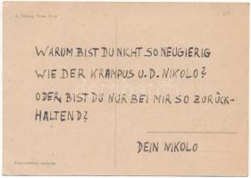 Gruß vom Krampus! / Krampusz és Mikulás / Krampus and Saint Nicholas with lady (EK)