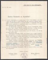 1909 Aradi vértanúk vesztőhelyének megváltása 2 db felhívás és körlevél a helyi hatóságoktól a hazafias közönséghez