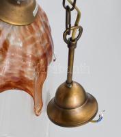 Murano üvegcsillár, szerelékével, jó állapotban, jelzés nélkül, d: 40 cm