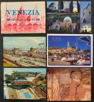 62 db MODERN használatlan külföldi város képeslap + 10 db képeslap tokban / 62 MODERN unused non-Hungarian town-view postcards + 10 poscards in case