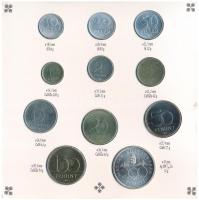 1993. 10f-200Ft (11xklf) forgalmi sor, benne 200Ft Ag "MNB", "Magyarország pénzérméi&...