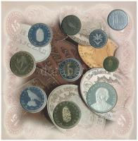 1998. 50f-200Ft (10xklf) forgalmi sor + 1998. 100Ft alpakka "1848-1849. Szabadságharc 150. évfo...