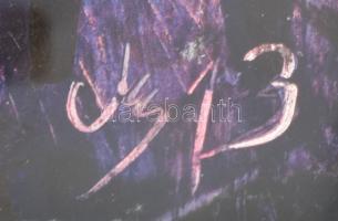 Mezős Béla (1949- ): Az alkony csendje . Akril, karton. Jelzett, üvegezett keretben a hátoldalon a m...