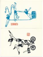 26 db MODERN kínai képeslap tokban: balett és akrobatika / 26 modern Chinese postcards in case: ball...