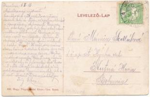 1915 Kaposvár, Horváth István Turul sörcsarnok belseje (fl)