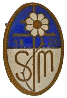 ~1930-1940. SM 1920 a Szent Margit Gimnázium zománcozott bronz iskolajelvénye T:XF kisebb zománchibák