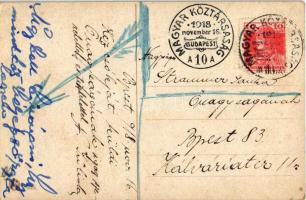 1918 Gyerek zsebórával, művész aláírásával / child with pocket watch, artist signed + "Magyar K...