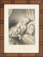 Arthur von Ramberg (1819-1875) után, Alexander Rosdorf (1820-1909) metszése: Lady Milford, 1859. Acélmetszet, papír, jelzett a metszeten. Üvegezett fakeretben. 17,5x13 cm