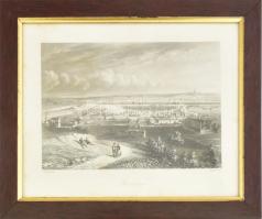 Antoinette Asselineau (1811-1889), Thomas Heawood (1810-1870): Boulogne, 1850-60 körül. Acélmetszet, papír, jelzett a metszeten. Üvegezett fakeretben. 13,5x19,5 cm