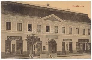 1912 Erzsébetváros, Elisabethstadt, Dumbraveni; Márton György sütödéje Seer János fodrász terme, Scholtes Albert üzlete és saját kiadása (Rb)