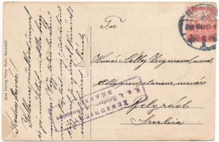 1918 Keresztényfalva, Neustadt, Cristian; Evangélikus iskola, templom és paplak, vasútállomás, szesz...