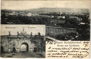 1904 Gyulafehérvár, Karlsburg, Alba Iulia; Károly kapu / Karlsthor / castle gate (EK)