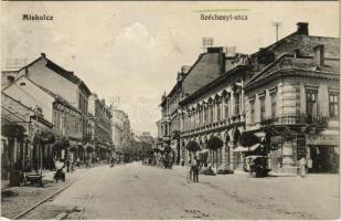 Miskolc, Széchenyi utca, Reiner Dávid bútorháza, Reinitz Herman üzlete. Grünwald Ignác kiadása