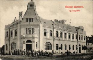 1910 Szatmárnémeti, Satu Mare; Új postapalota, távirda és távbeszélő hivatal, zene iskola. Beer Dezső kiadása, Tóth S. Imre felvétele / new postal palace, telegraph and telephone office, music shcool (EK)