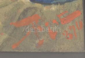 Olvashatatlan jelzéssel, XIX. sz. vége: Hölgy portré. Akvarell, papír. Üvegezett, dekoratív fakeretb...