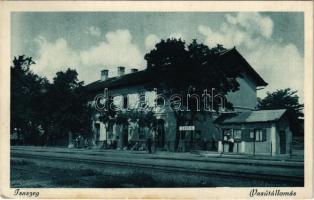 1938 Isaszeg, vasútállomás. Hangya szövetkezet kiadása (EK)