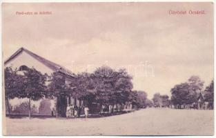 Ócsa, Pesti utca az üzlettel. Bán Miksa kiadása (ázott / wet damage)