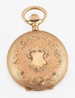 Braunswetter János, Szeged 14k arany (Au) női zsebóra. Díszített tok, porvédőn jelzett, Hibátlan szá...