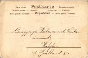 Lady with grapes, decorated litho (EK)