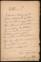 1892-1894 Izraelita vallású fiatal emlékkönyve, magyar és német nyelvű bejegyzésekkel, aláírásokkal ...