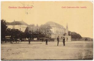 1908 Zsombolya, Hatzfeld, Jimbolia; Gróf Csekonics féle kastély. W.L. 424. / castle (r)