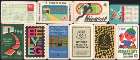 1962-1969 Kártyanaptár tétel, 10 db