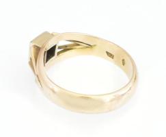 14k arany (Au) gyűrű gyémánttal, Jelzett br 5,45 g m: 58 cm