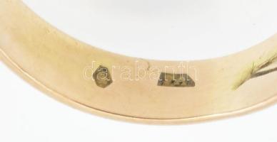 14k arany (Au) gyűrű gyémánttal, Jelzett br 5,45 g m: 58 cm