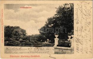 1903 Harkány, Park részlet. Feiler Mariska kiadása (EK)