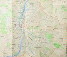 6 db közlekedési- és autótérkép: Budapest közlekedési térképe és tömegközlekedési hálózata; BKV vona...