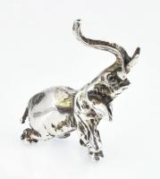 Ezüst (Ag) elefánt miniatűr, jelzett, 4×3,2×2 cm, nettó: 18,8 g