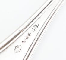 Ezüst (Ag) 2 db fagylaltos kanál, jelzett, h: 12,5 cm, nettó: 44 g