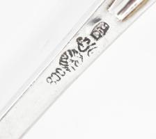 Ezüst (Ag) hajlított sajtkés, jelzett, h: 14,5 cm, nettó: 28 g