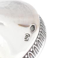 Ezüst (Ag) váza egy szál virágnak, jelzett, m: 18,5 cm, nettó: 78,6 g