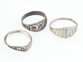3 db ezüst (Ag) gyűrű 5,28g m:52-58 jelzett