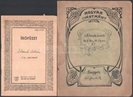 cca 1910-1920 2 db iskolai írófüzet.