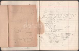 cca 1910-1920 2 db iskolai írófüzet