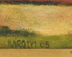 Károlyi Ernő (1923 -2016): Kalocsa, érseki kert. Olaj, farost, jelzett. Hátoldalán autográf feliratt...