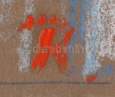 Rác András (1926-2013): Múzsa. Pasztell, papír, jelzett. 32x17 cm