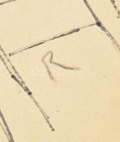 Rác András (1926-2013): Mászóka. Tus, papír, jelzett. Lapszéli apró szakadásokkal. 30x41,5 cm